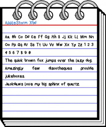 AppleStorm Xbd Font