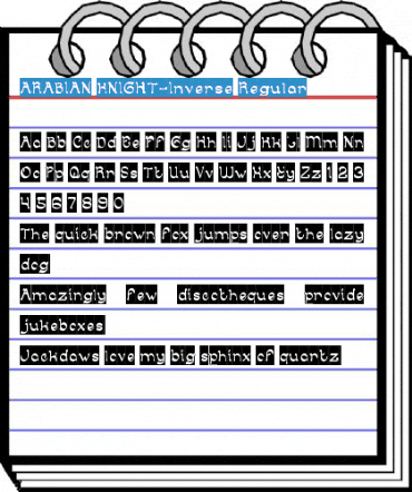 ARABIAN KNIGHT-Inverse Regular Font