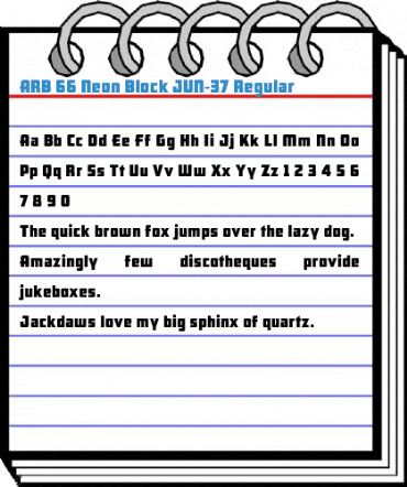 ARB 66 Neon Block JUN-37 Regular Font