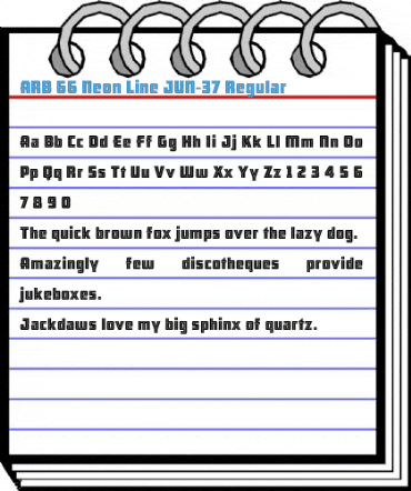 ARB 66 Neon Line JUN-37 Regular Font