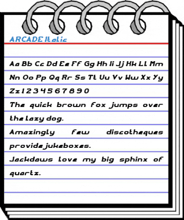 ARCADE Italic Font