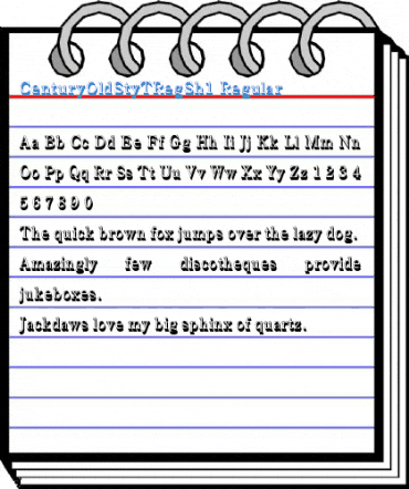 CenturyOldStyTRegSh1 Regular Font