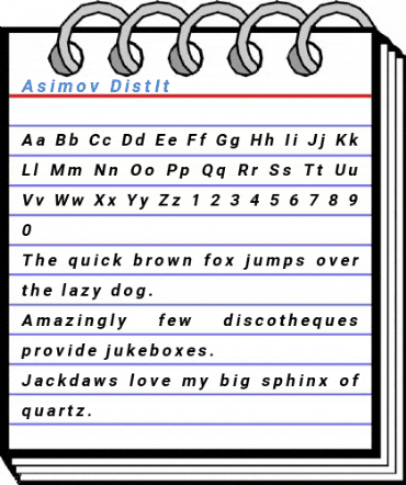 Asimov DistIt Font