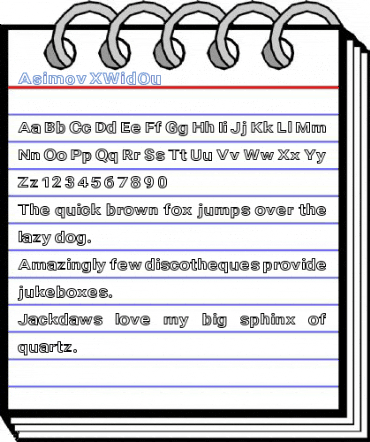 Asimov XWidOu Font