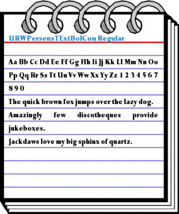 URWPerseusTExtBolCon Regular Font
