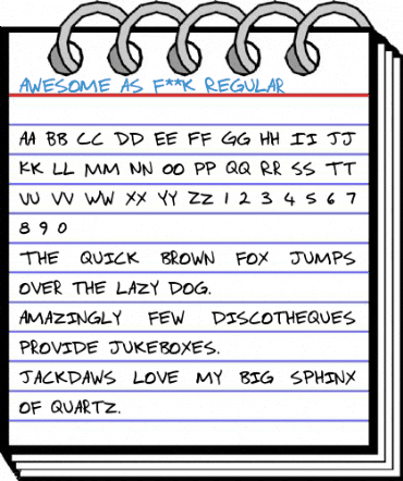 Awesome as f**k Regular Font