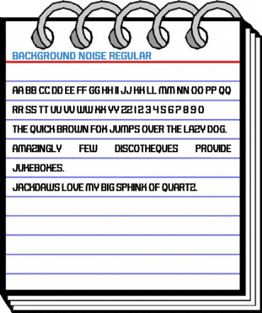 Background Noise Regular Font