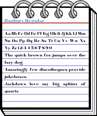 Banbury Regular Font