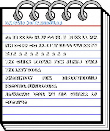 BATAVIA KOTA Regular Font