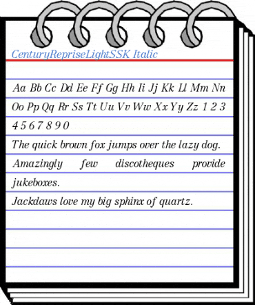 CenturyRepriseLightSSK Italic Font