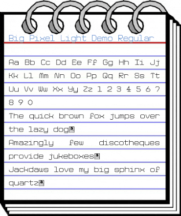 Big Pixel Light Demo Regular Font