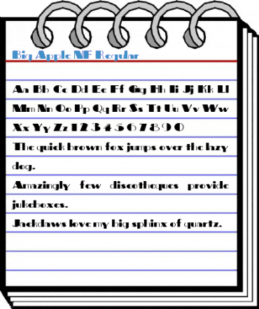 Big Apple NF Regular Font