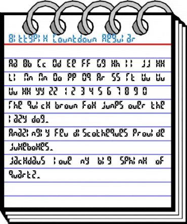 Bittypix Countdown Regular Font