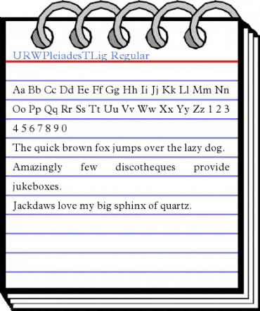 URWPleiadesTLig Regular Font