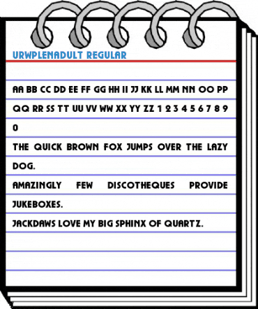 URWPlenaDUlt Regular Font