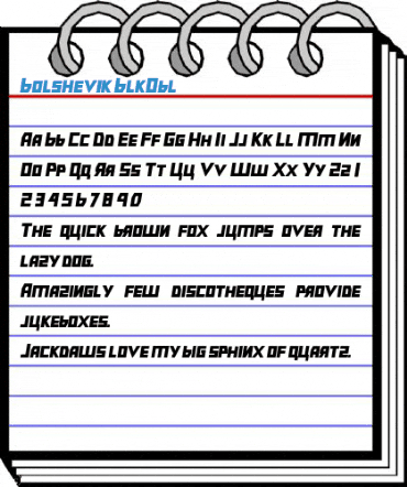 Bolshevik BlkObl Font