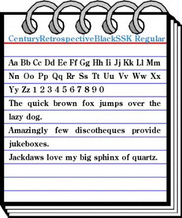 CenturyRetrospectiveBlackSSK Regular Font