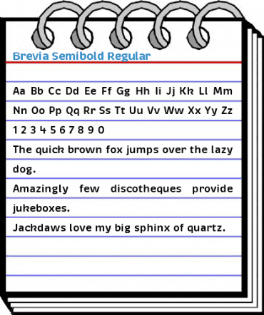 Brevia Semibold Regular Font