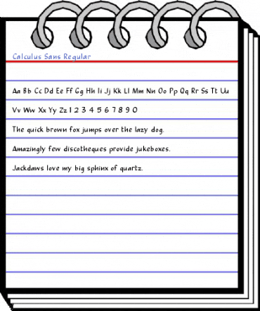 Calculus Sans Regular Font