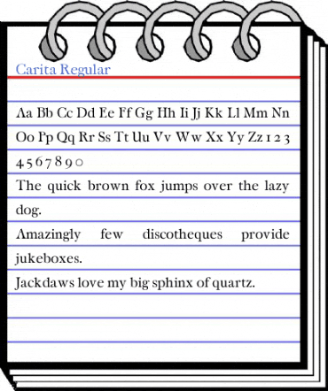 Carita Regular Font