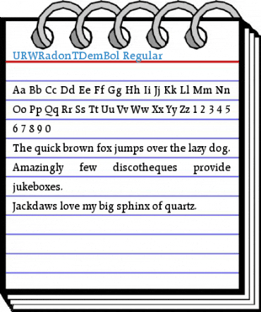 URWRadonTDemBol Regular Font