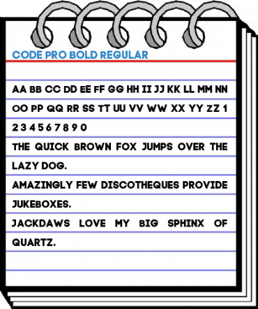 Code Pro Bold Regular Font