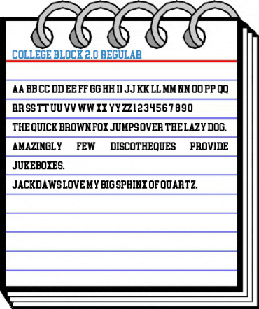 College Block 2.0 Regular Font