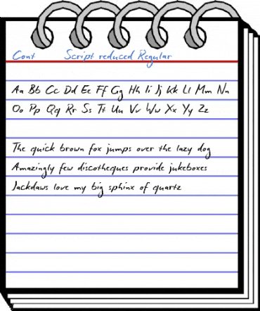 ContΠScript reduced Regular Font