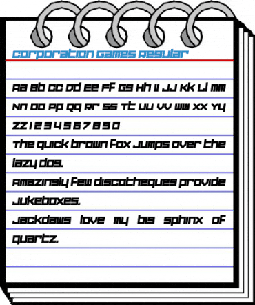 Corporation Games Regular Font