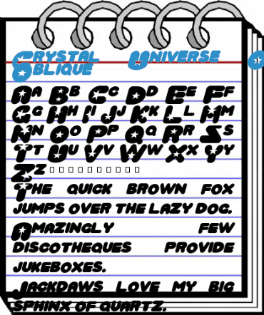 Crystal Universe Oblique Oblique Font