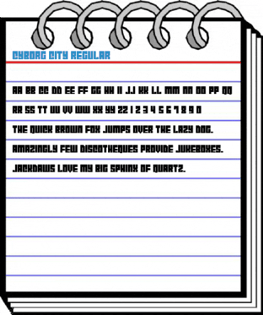 Cyborg City Regular Font