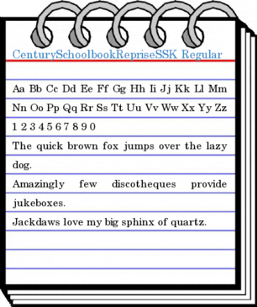 CenturySchoolbookRepriseSSK Regular Font