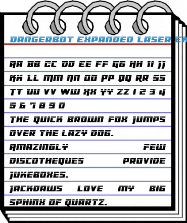 Dangerbot Expanded Laser Expanded Font