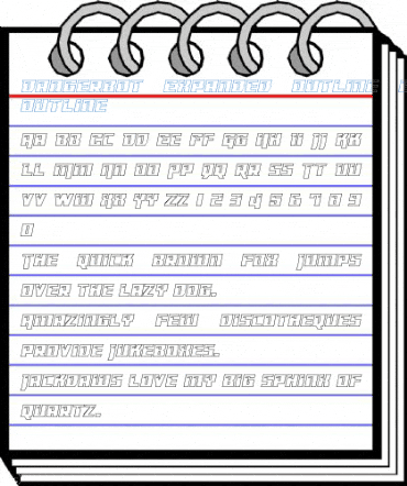 Dangerbot Expanded Outline Expanded Outline Font