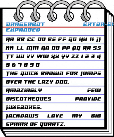 Dangerbot Extra-Expanded Expanded Font