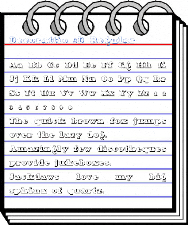 Decorattio 3D Regular Font