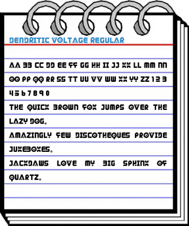 Dendritic Voltage Regular Font