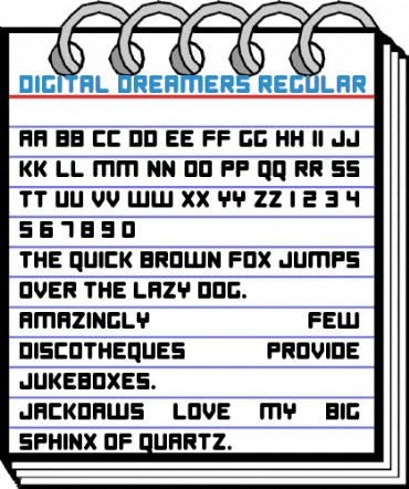 Digital Dreamers Regular Font