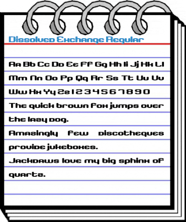 Dissolved Exchange Regular Font