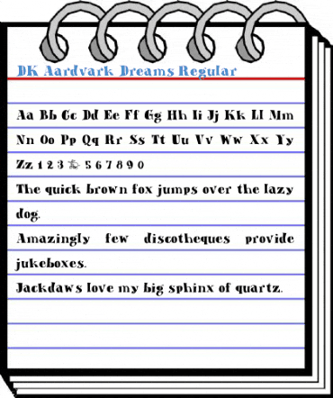 DK Aardvark Dreams Regular Font