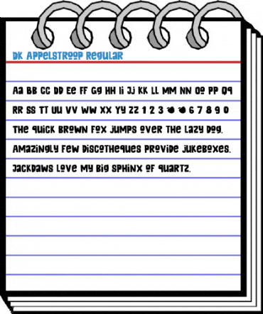 DK Appelstroop Regular Font
