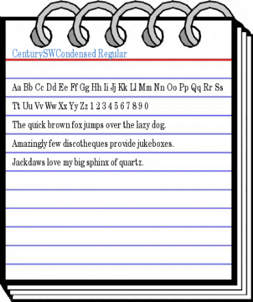 CenturySWCondensed Regular Font