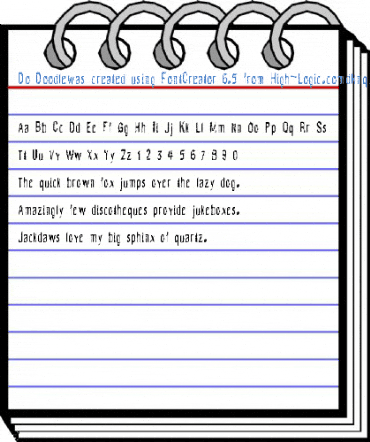 Do Doodlewas created using FontCreator 6.5 from High-Logic.comdknqx Regular Font