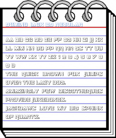 Domino Jack 3D Regular Font