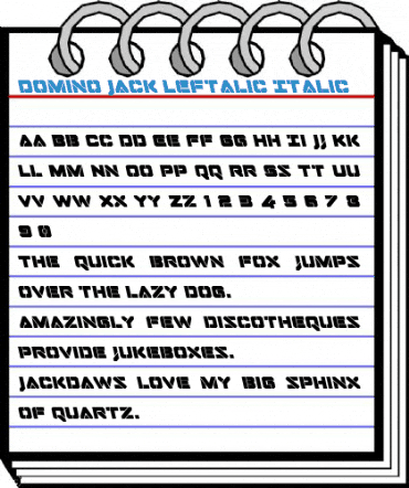 Domino Jack Leftalic Font