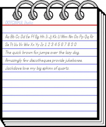 DOTCIRFUL Italic Font