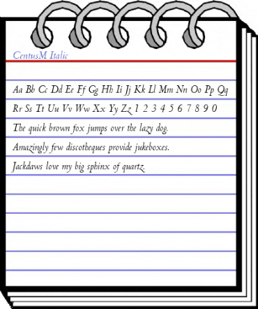 CentusM Italic Font