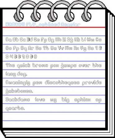 DRAGON FLY_outlined Font