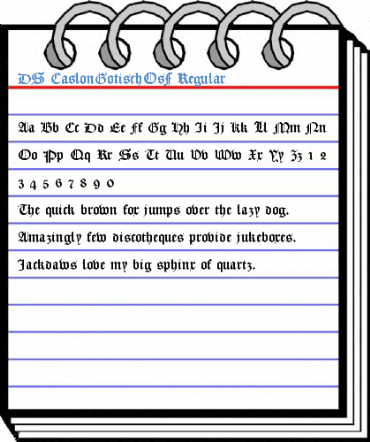 DS CaslonGotischOsF Regular Font