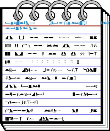 Egyptian Hieroglyphs Silhouette Regular Font